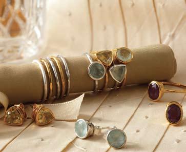 R802GS/5-R802GS/9 $49 Each stone in our Jasmine rings are cut and then pressed into a bezel- all by hand! c d d. Jasmine Stackable Stone Rings Objects d arte nest together.