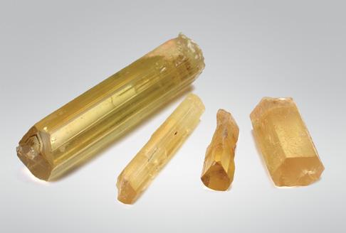 Clean gemstones up to ~35 ct have been faceted from the Vietnamese aquamarine. Well-formed crystals of heliodor (e.g., figure 8) were recently produced from another area in Southeast Asia, which Mr.