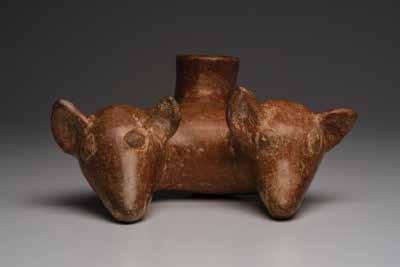 554. Nayarit Pulque Drinking Figure Nayarit, Mexico. Ca. 100 B.C. - 250 A.D. 6-7/8 H.