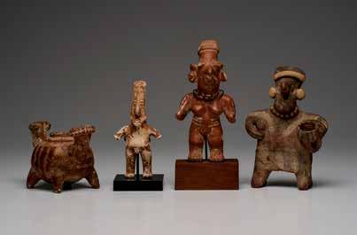 Colima Standing Flat Figures (2) Colima, Mexico. Ca. 100 B.C. - 250 A.D. 7 H. & 8-1/8 H.