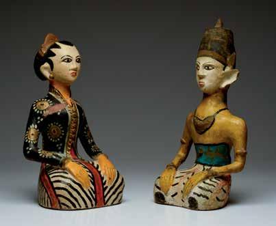 Indonesian Folk Art Figures (2) Indonesia. Ca.