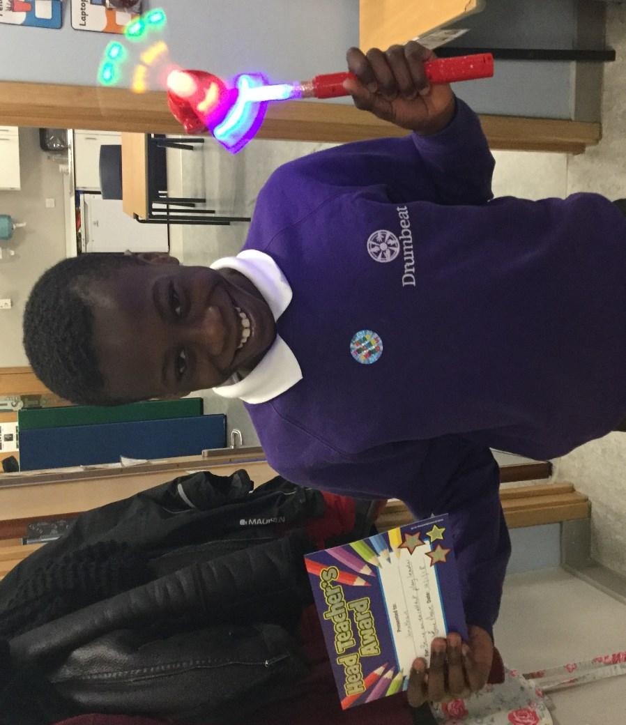 The following pupils received Headteacher s Star Awards this month: Jonthan Ogunya (Waterloo Class) received a certificate for being an excellent play leader and helping his friends to have someone