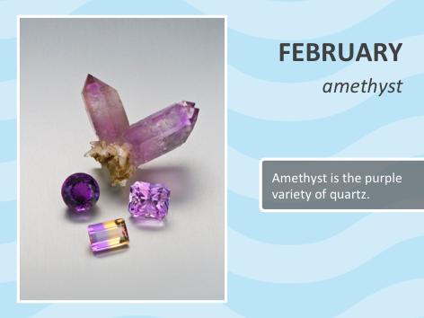 Amethyst is the most valuable variety of quartz. Colors range from viole0sh purple through purple to reddish purple. The most prized amethysts are an intense reddish purple with even colora0on.
