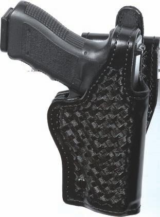 A polyethylene layer adds extra strength to this durable holster. Available in Black: Finish Plain, Basketweave & Porvair.