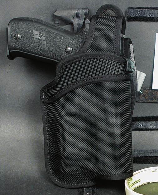 the outer edge makes holster ride high and close to the body.