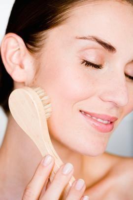 Body brushing entails brushing the skin from feet up to neck, always toward the heart, with a natural-bristled brush each day.