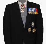 5 cm below their group of full-size medals. A maximum of four commendation bars may be worn at any given time. Commendations are not worn when a Knight of Justice/Grace is wearing his breast star.