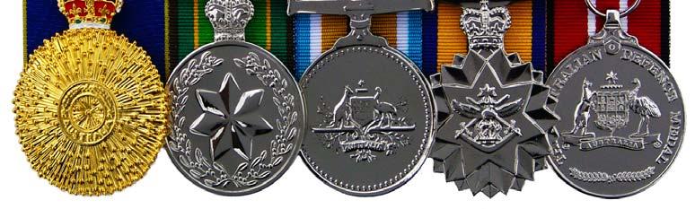 2: Five Size Medals Court Mounted Side By Side 10.