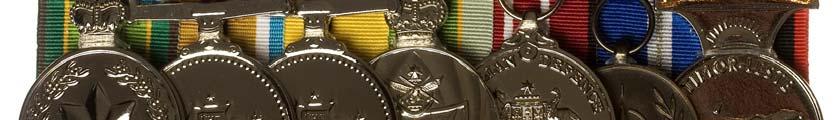 11. 10 or more, full size medals are court mounted, with