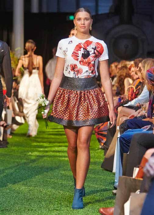 LOOK #17 R ed Valentino skirt & tee shirt, Katie n Me shoes available