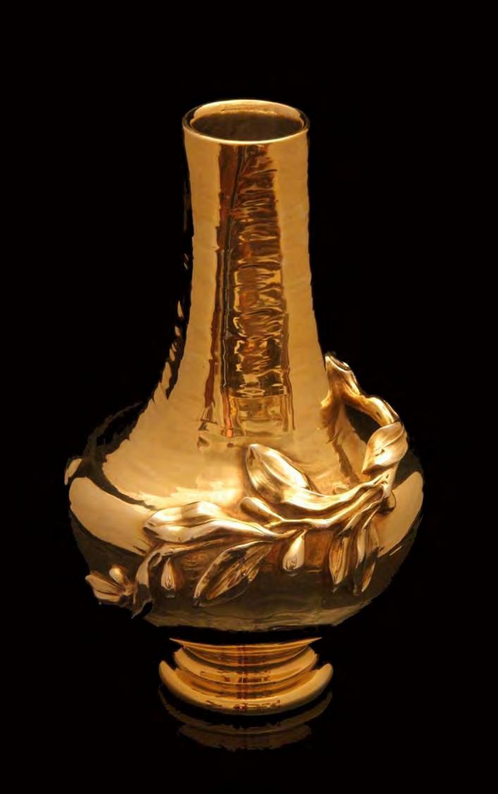 Vase #2, "Tiffany" - Exemplifying the Legendary Grace and Elegance of a Sophisticated Lifestyle, A Second Magnificent Art Nouveau Vermeil Vase (Gold Plated