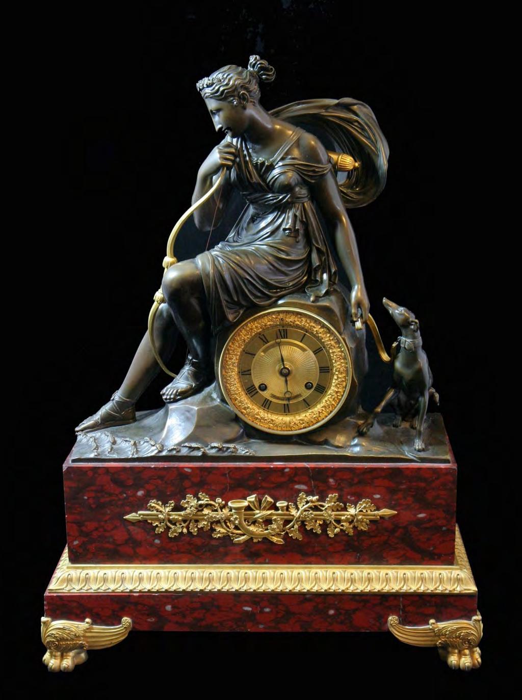 Another Great Find from a Chateau in the South of France, An Astounding Early 19th Century, "French Empire (1804 to 1815)", Gold Plated Bronze, Bronze Patina and Red