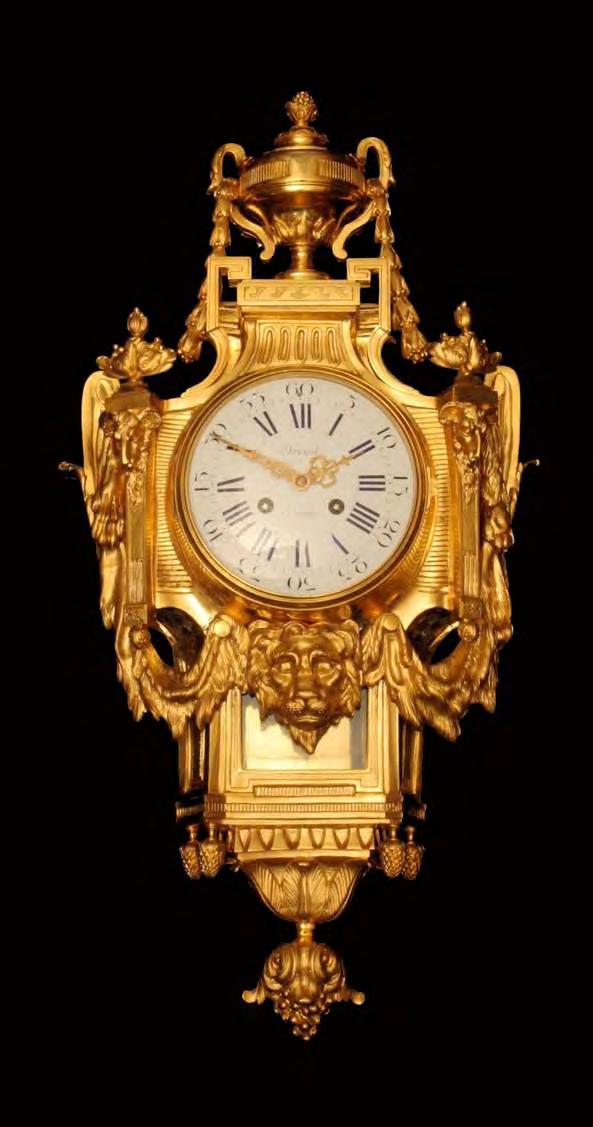 An Amazing 19th Century, Louis XV Model, French Gold Plated Bronze Wall Clock Signed "Preyat - Paris" on the Face of the Clock and Stamped "S.