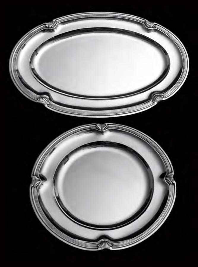 Another Gorgeous, "One of a Kind" 2 Piece, Antique, French Sterling Silver Serving Platter Set by Internationally Renowned French Silversmith "G.