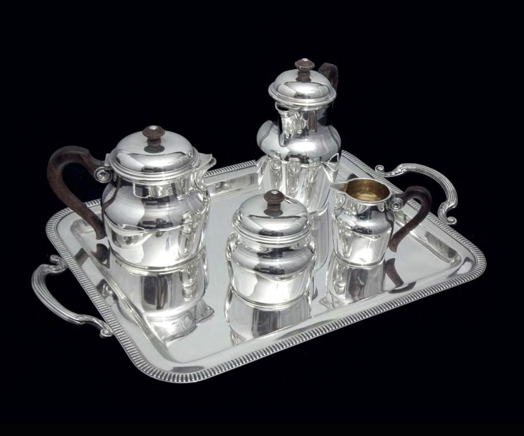 A Superb, 20th Century, Original French Art Deco Sterling Silver Tea / Coffee Set,by the World's Premier French Silversmiththe "House of Puiforcat", Currently