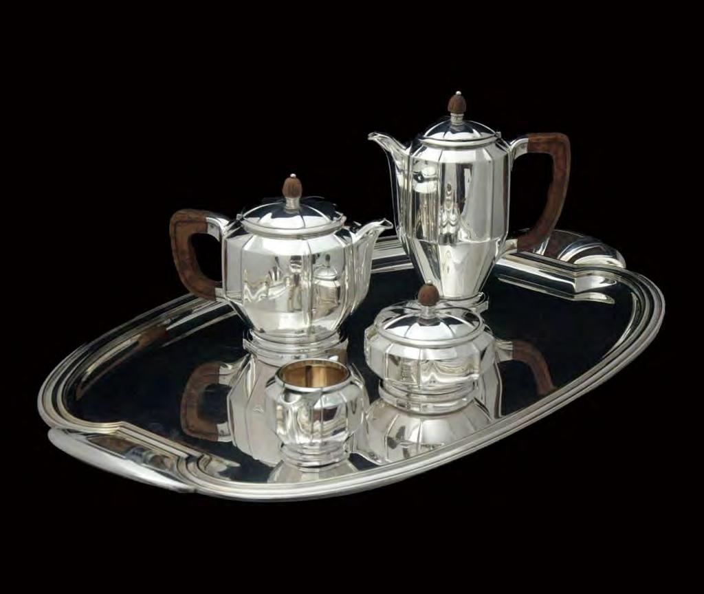Direct from Paris, The Birth place of Art Deco, A Gorgeous Original Art Deco Sterling Silver Tea and Coffee