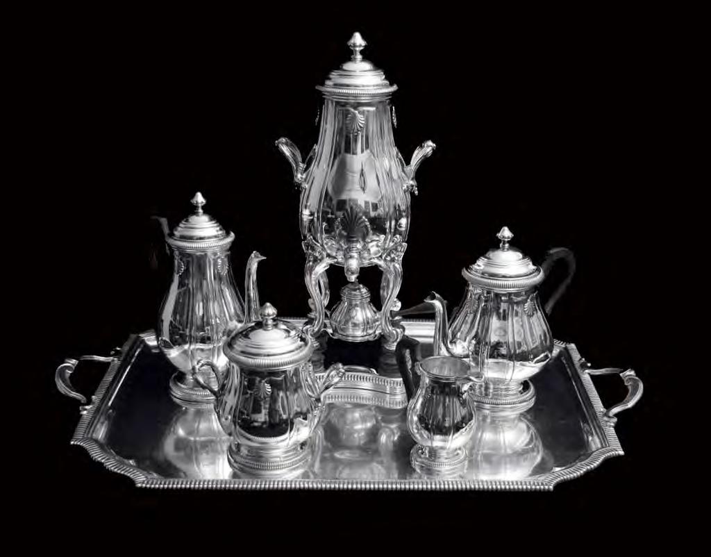 Direct from a Chateau in the South of France, A Superb, One-of-a-Kind, Original Art Deco Silver-Plated Tea / Coffee Set