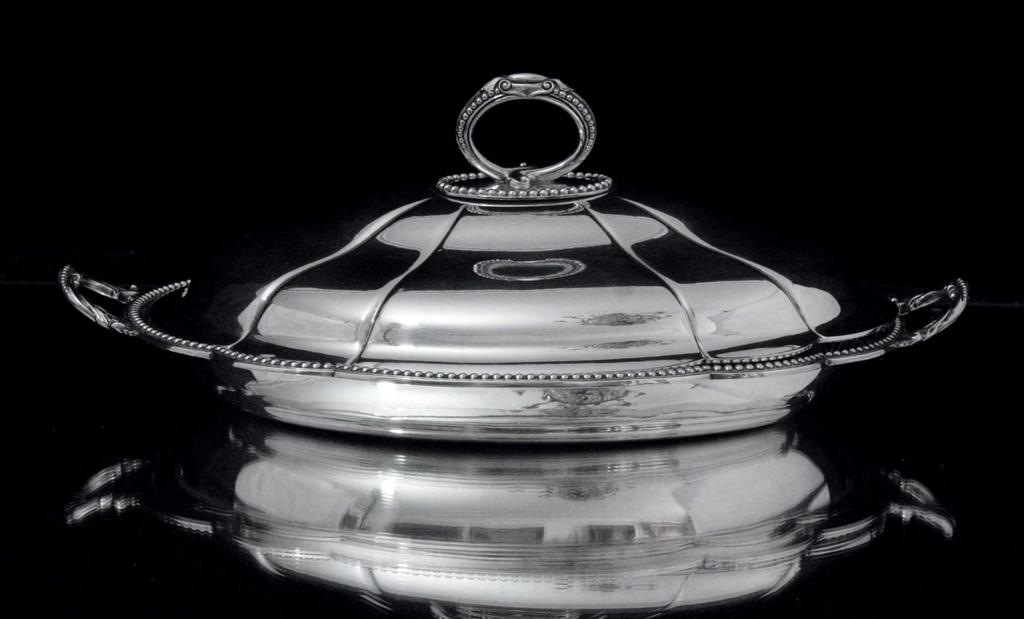 Direct from a Private Mansion (Hotel Particulaire) in Monaco, A Stunning Pair of Georgian 19th Century Covered Sterling Silver Vegetable Servers by London's Premier Silversmith "Robert