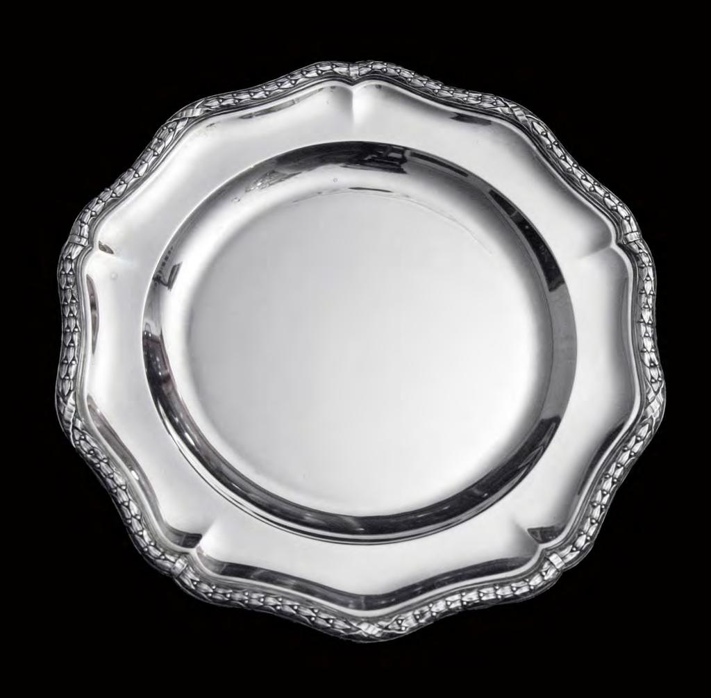 A Stunning, 19th Century, Louis XVI Sterling Silver Serving Plates, by the World's Premier French Silversmith, Emile Puiforcat, Typical Puiforcat