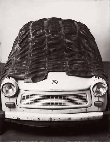 Ossi, 1999 Cloth made from rubber inner tubes (4x4m), automobile Trabant (DDR)