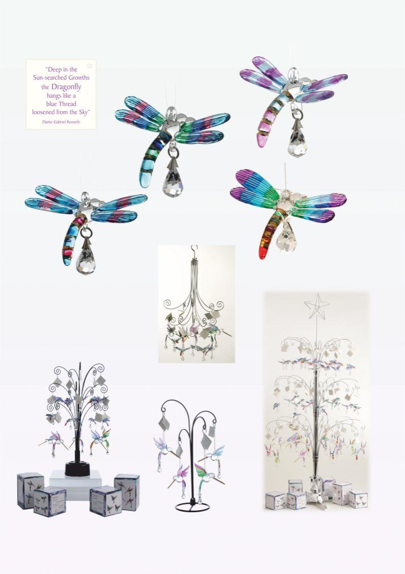 fantasy glass Dragonflies 5050 DRA PV Violet Dragonfly 5050 DRA PAS Pastel Dragonfly 5050 DRA BL Blue Dragonfly 5050 DRA RAI Rainbow Dragonfly Displays 6 From store to home, a display for every