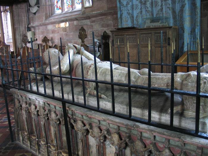 Dressler Figure 3 Tomb of Sir Hugh de Calveley, St. Boniface s Church, Bunbury. Photo: author.