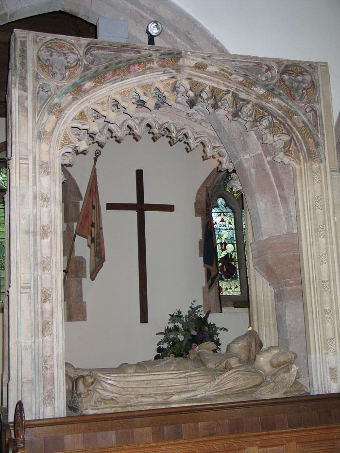 Dressler Figure 5 Tomb of John, Fourth Baron Harington, and Lady Elizabeth Courtenay, St. Dubricius Church, Porlock. Photo: author.