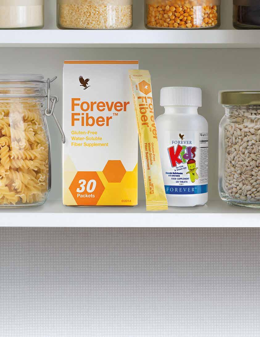 Forever Fiber Easily add additional fiber to your diet with our convenient packets, featuring four types of fiber including fructooligosaccharides (FOS), which is also a prebiotic.