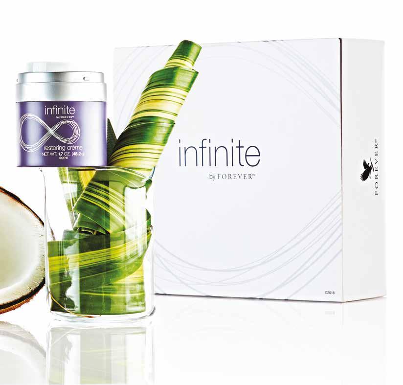 infinite by Forever restoring crème With over 15 skin conditioning ingredients, restoring crème absorbs fast to leave skin feeling moisturized and smooth.