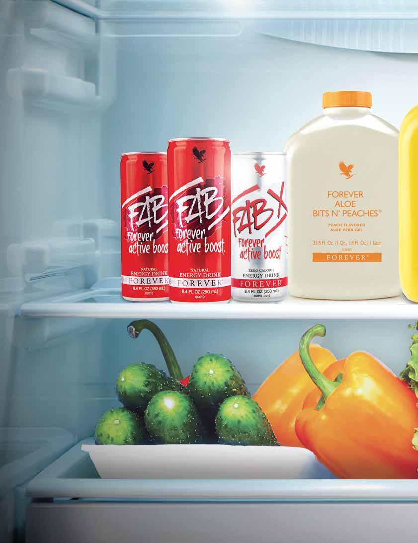 Drinks 077 321 440 FAB Forever Active Boost FAB X Forever Active Boost Forever Aloe Bits N Peaches The bright flavors of FAB let you know that this is going to impart some serious energy.