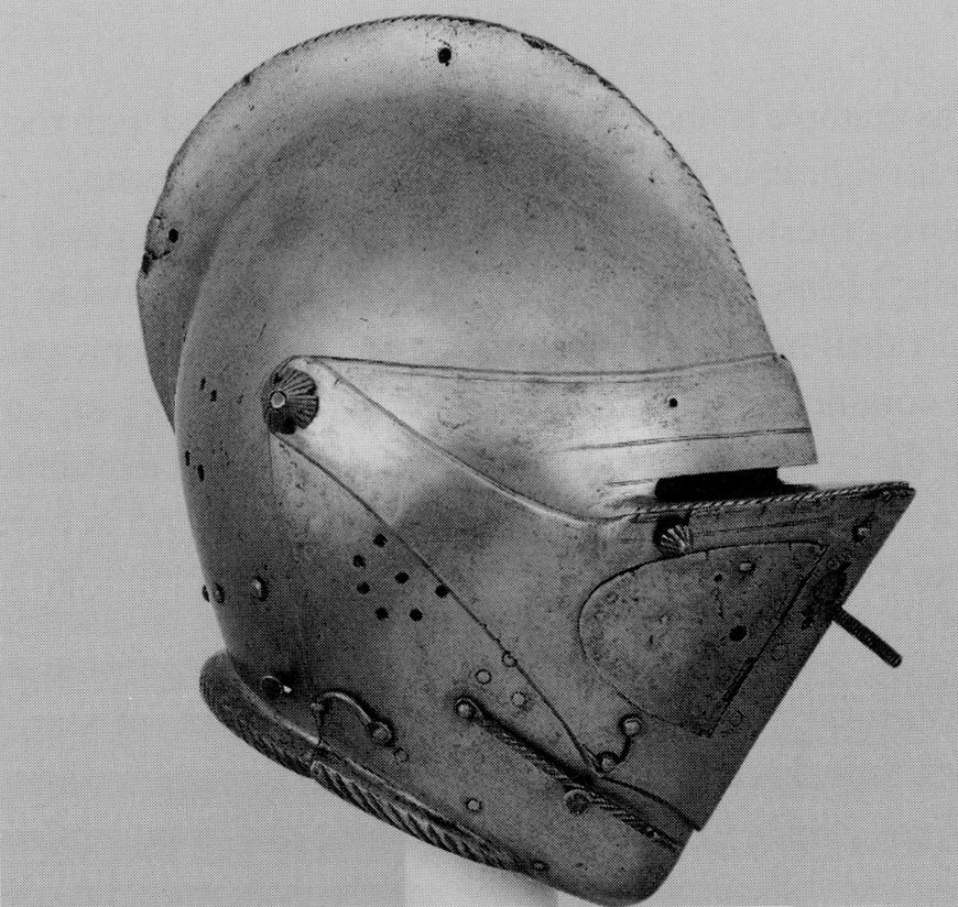 A Close-Helmet Close-helmets, and indeed many other types of helms as well, sometimes have straps between the padded lining and the helm itself to aid with