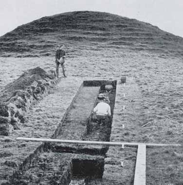 36. 1970s excavation of the ditch at Maeshowe by Professor Renfrew Colin Renfrew.