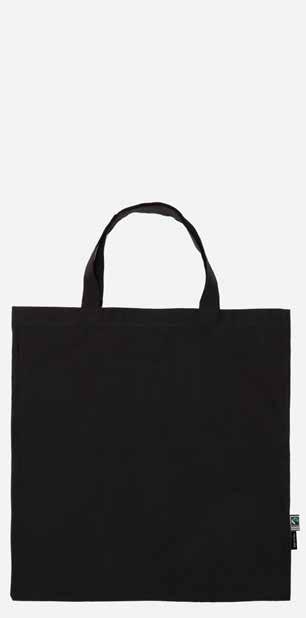 BAG TWILL, 210 GSM 38 X 38 X 6 CM (HANDLE 66 CM) HEAVY TWILL WEAVE LONG HANDLES NEUTRAL & FAIRTRADE LABEL AT SIDESEAM WHITE, NATURE, BLACK O90014 SHOPPING BAG W.