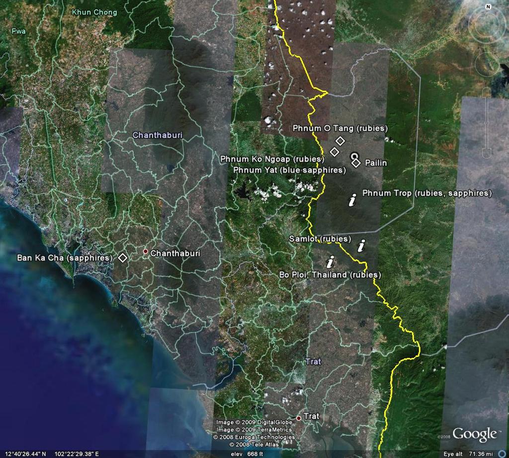Figure 2: Google Earth map of the