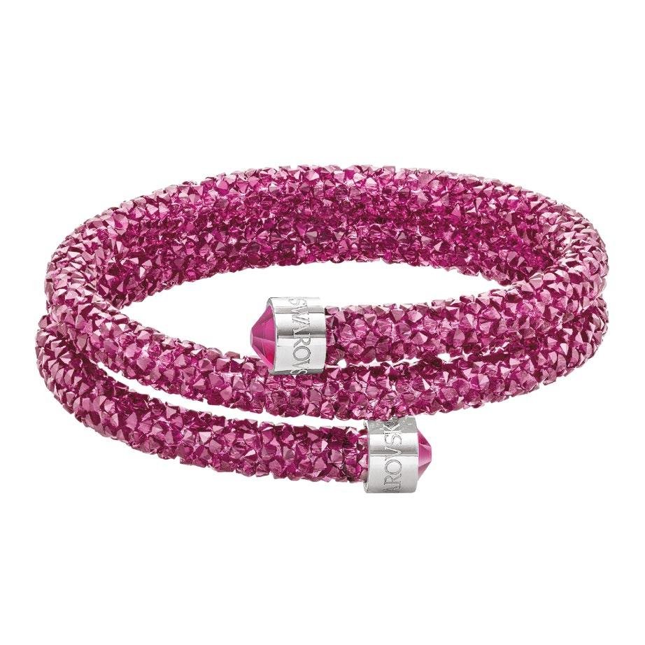 Modern Jewelry Bracelets & Cuffs SEASONAL HIGHLIGHT CRYSTALDUST BANGLE DOUBLE, M 5237754-1 Color: crystal moonlight / crystal rocks/stainless steel 5.5 5.