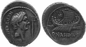 212 K. Kopij Fig. 5. Silver denarius of Quintus Nasidius and Sextus Pompey (RRC 483/2) The Trustees of the British Museum scale 2:1 Fig. 6.