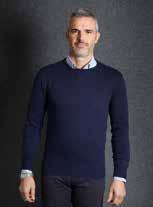 MEN WORKBOOK MEN WORKBOOK ROMANO ROSS Maglione scollo a V V-neck sweater 70% WOOL 30% POLIAMMIDE 12GG FILATO MADE IN ITALY GREY MEL DARK BROWN Maglione girocollo con righe Roundneck sweater with