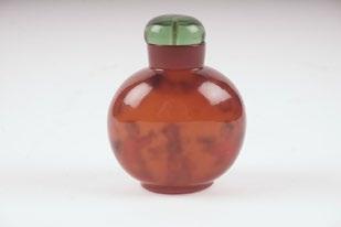 Height without the base: 5cm - 2 1158 CHINA Amber stone snuff bottle,