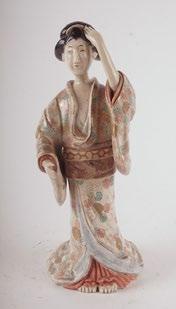 5 1164 JAPAN JAPAN Enameled earthenware Japanese doll depicting a female