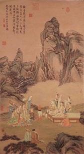 1221 Painted scroll depicting a scene