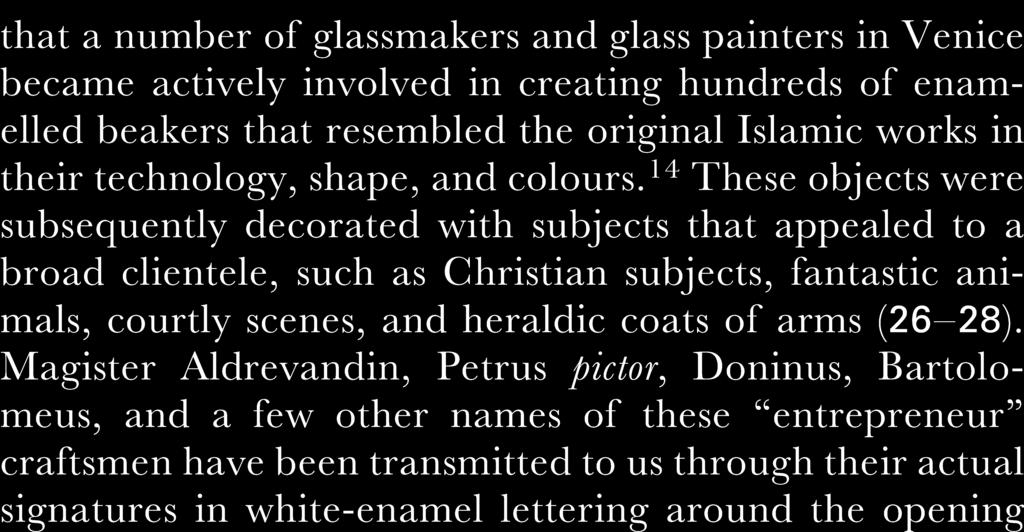 Venetian glassmakers, circa 1270 Maximum height 81