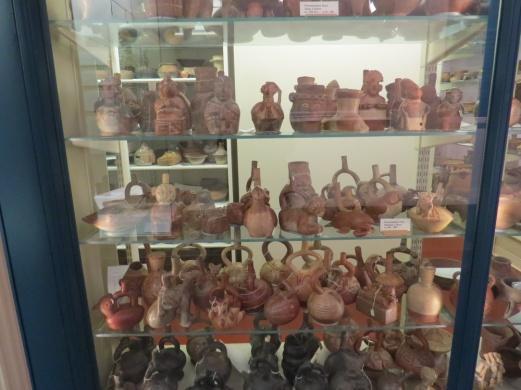 There are sixty-nine Moche ceramic vessels at the Logan Museum all of which are on display.