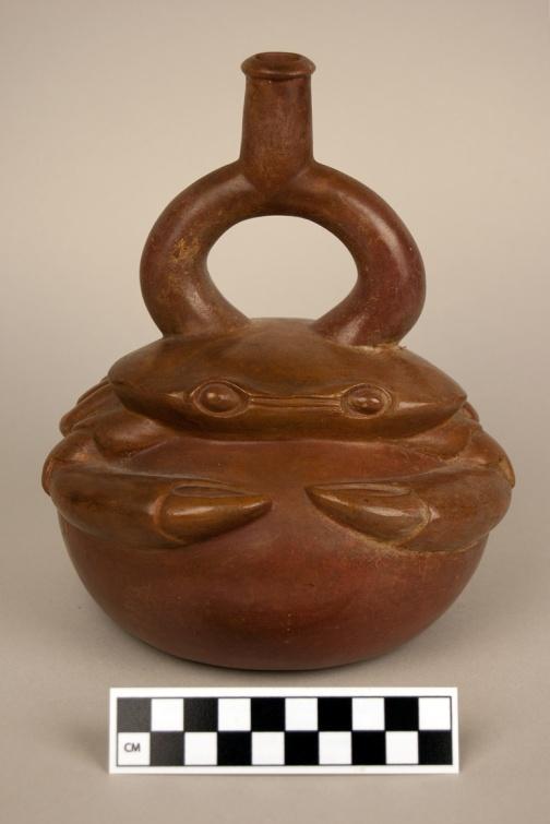 324 Catalog: 7231 / Accession: 194 Catalog Card/Inventory Information: Name = Effigy pottery vessel (crab) People = Mochica I Locality = Peru Country = South America How/When Accessioned = Purchased