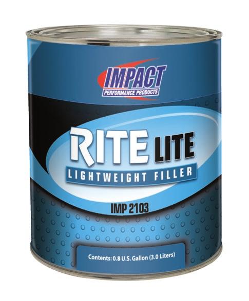 BODY FILLERS AND GLAZES IMP2103-1, IMP2101-1, IMP2102-1, and IMP2201-32 IMP2103-1 Rite Lite This high-quality, clog-free, lightweight body filler features smooth spreading and easy sanding.
