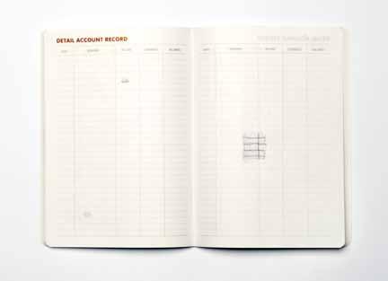 account books, variable dimensions