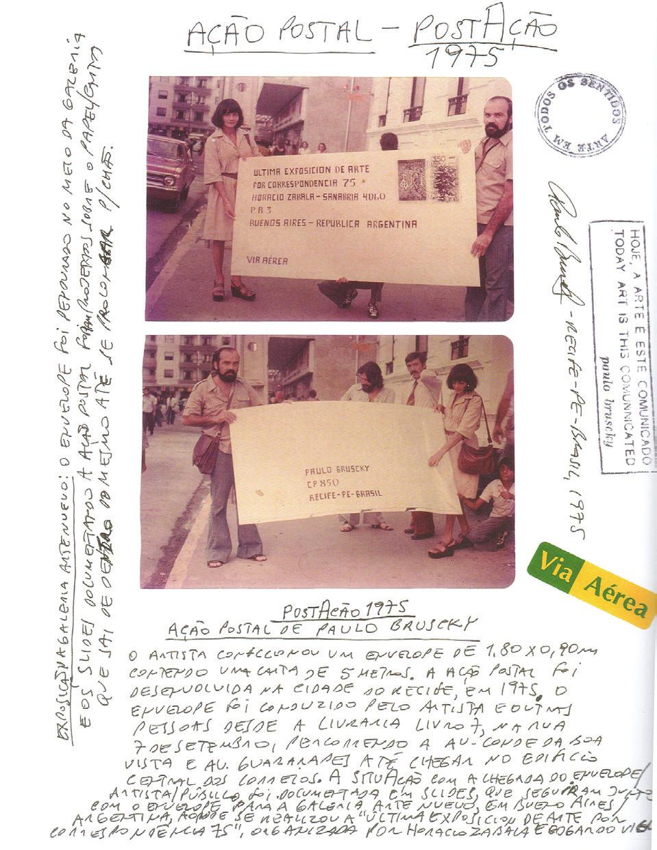Postal Action - PostAção, 1975 photograph, indian