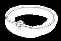 This classic charm bracelet is available with two different types of clasp: a hinged barrel clasp or a lobster claw clasp; both of which are very secure.