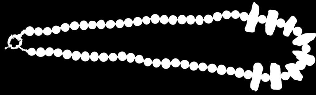 White Pearl and Biwa Bracelet Bracelet made of round white pearls, white biwa pearls organized