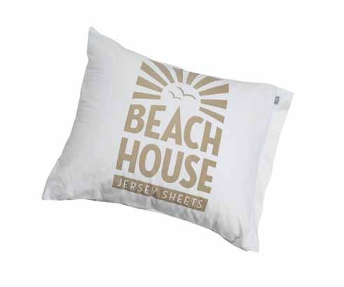 BASIC COLLECTION basic Logo White/Beach Pillowcase 50x60