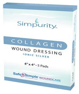 Silver Collagen Wound Dressing Available October 2017 Simpurity Collagen dressing are 100% pure collagen, non-bleached, native